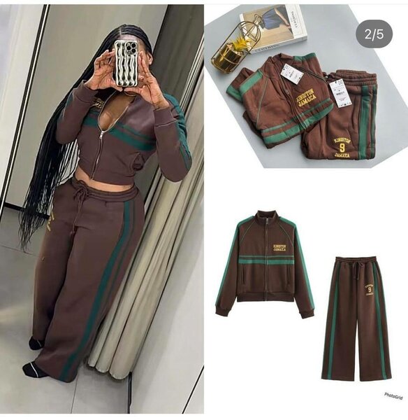 Ensemble de survêtement marron vert