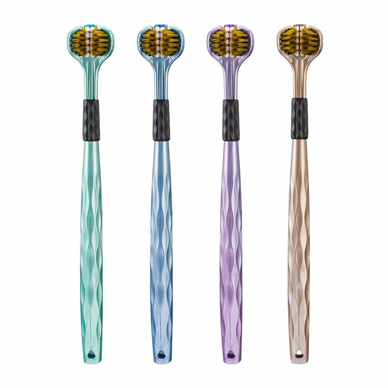 3 sided toothbrush