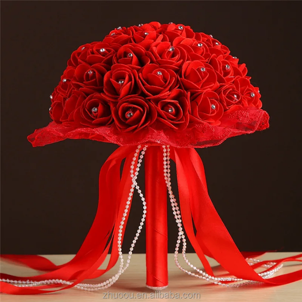 Bouquet de roses artificielles