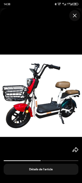 Vélo électrique urbain avec panier