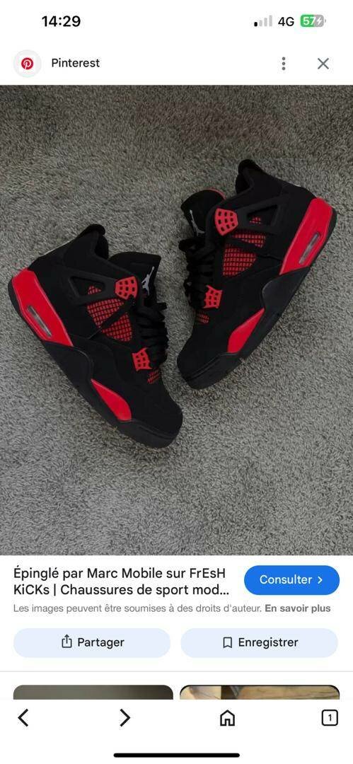 Baskets Nike Jordan 4 stylé