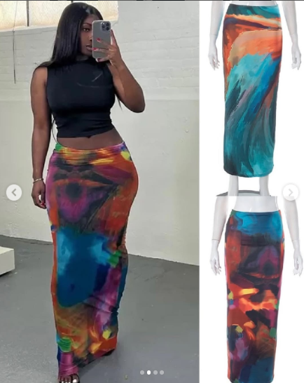 patterned skirt