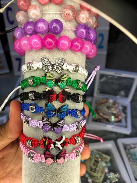 Bracelets Papillon Colorés Faits Main