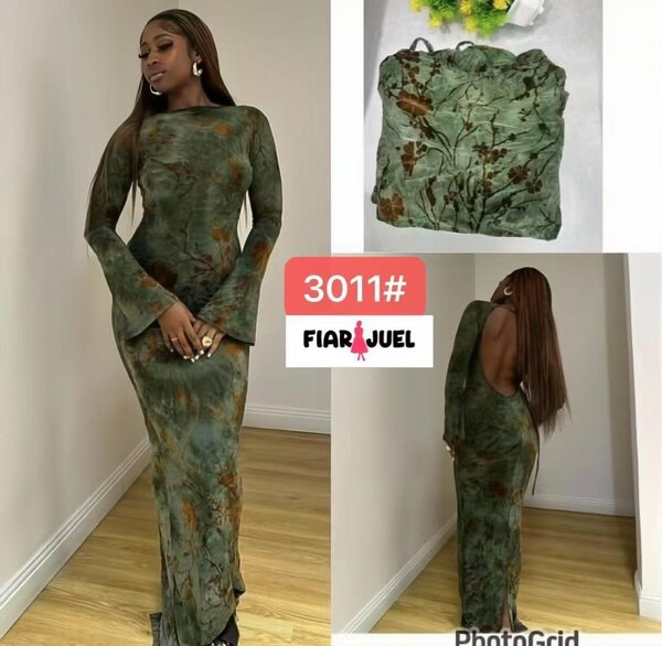 Robe Élégante Dégradé Femme
