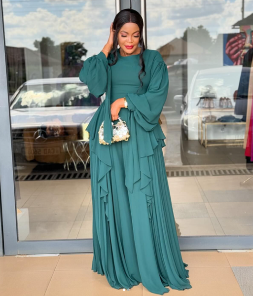 Emerald green dress