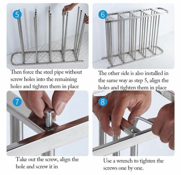5- LAYERS SPACE SAVING STAINLESS STEEL SHOE RACK