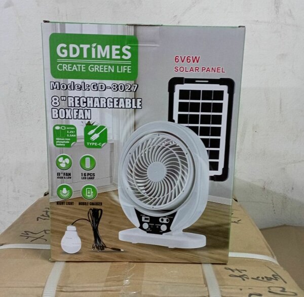 8" Solar fan system