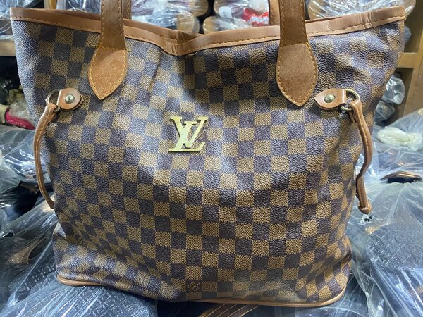 Luxury Checkered Tote Bag