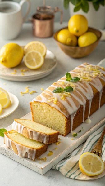 Cake citron glacé moelleux