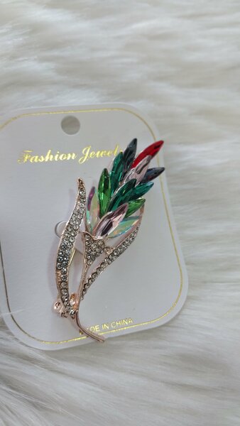 Crystal brooches