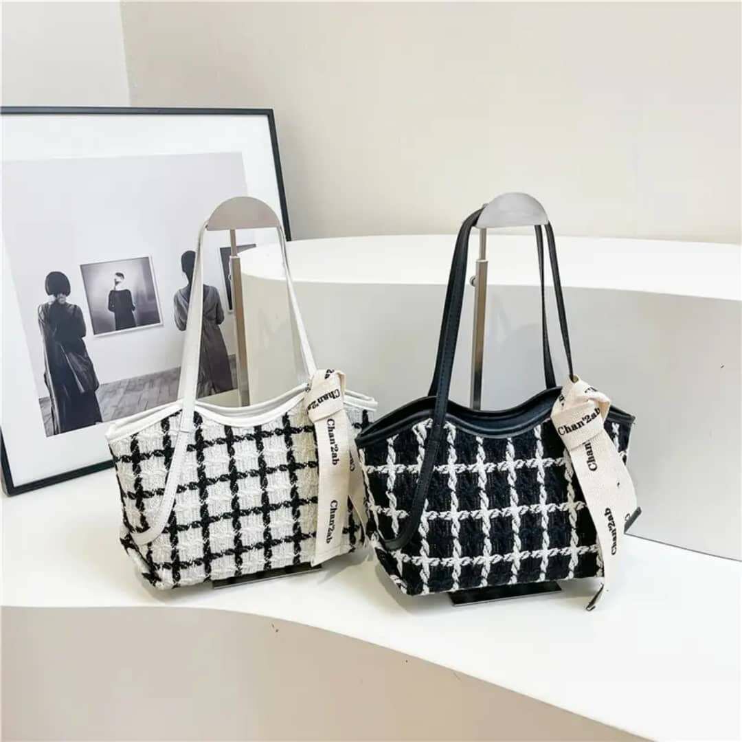 Sac cabas en tweed élégant