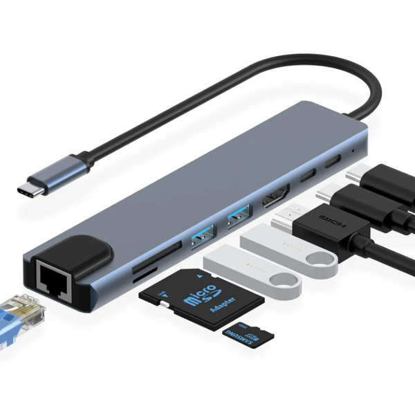 Adaptateur 8 ports en 1 type C