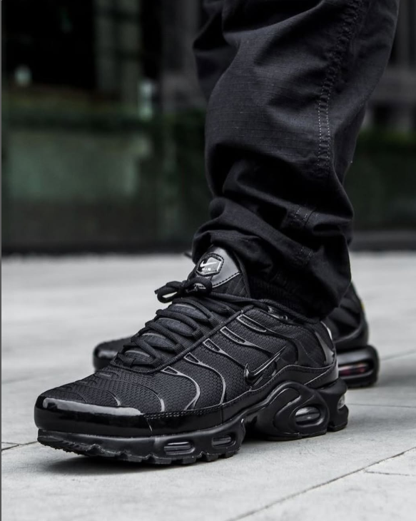 black sneakers
