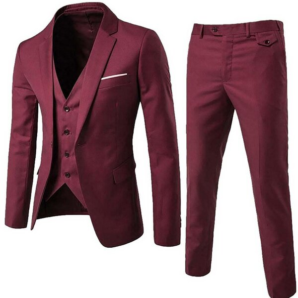 3 piece suits single breasted