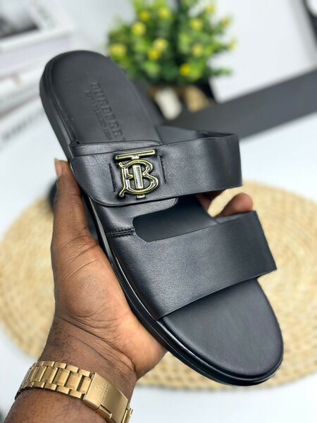 Leather slippers