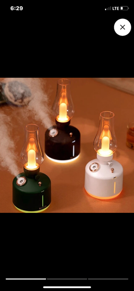 Desktop Retro Lamp Air Humidifier USB Rechargeable Wireless