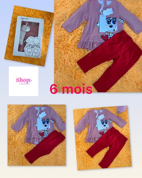 Ensemble Bébé Rayé 6 Mois