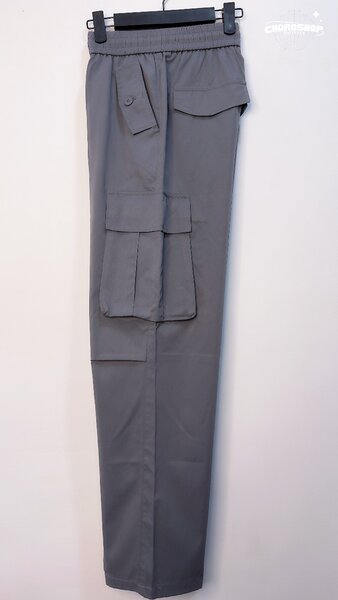 Pantalon cargo gris décontracté