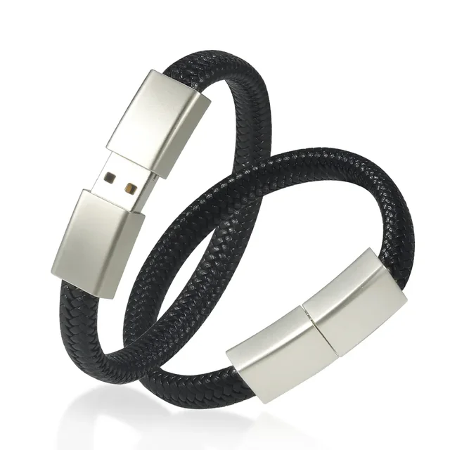 Bracelet câble en cuir