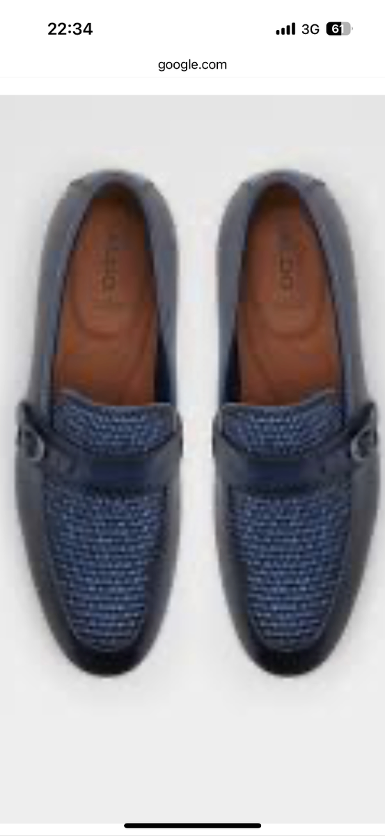 Mocassins élégants en cuir bleu