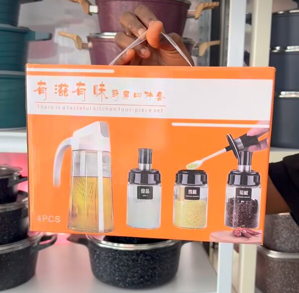 Glass Oil and spice containers