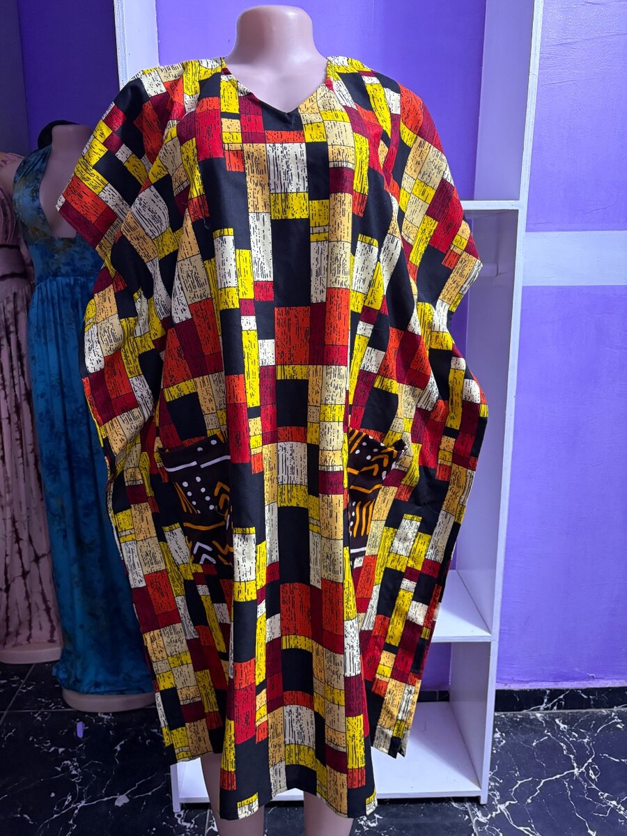 Robe Caftan Motif Coloré