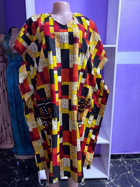 Robe Caftan Motif Coloré