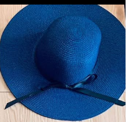 Beach hat for ladies blue