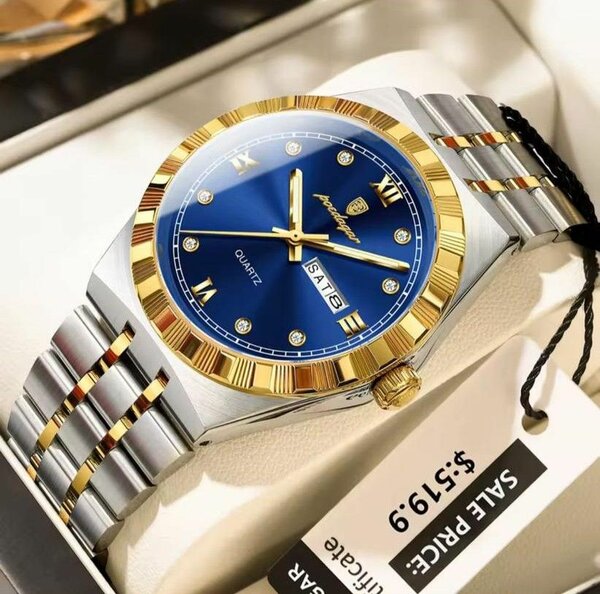 Montre Homme Luxe Dorée