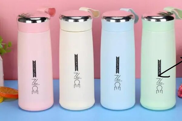 Glass water or juice bottle