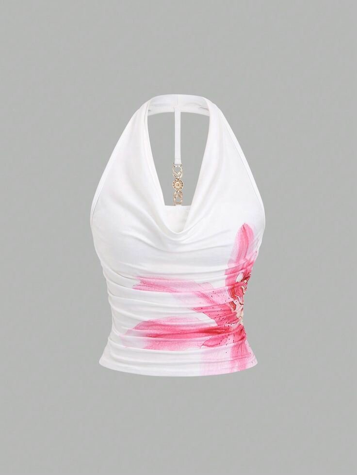 Haut dos nu femme fleur