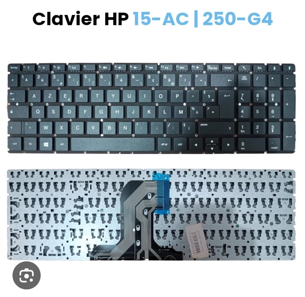Clavier AZERTY HP 15-AC 250-G4
