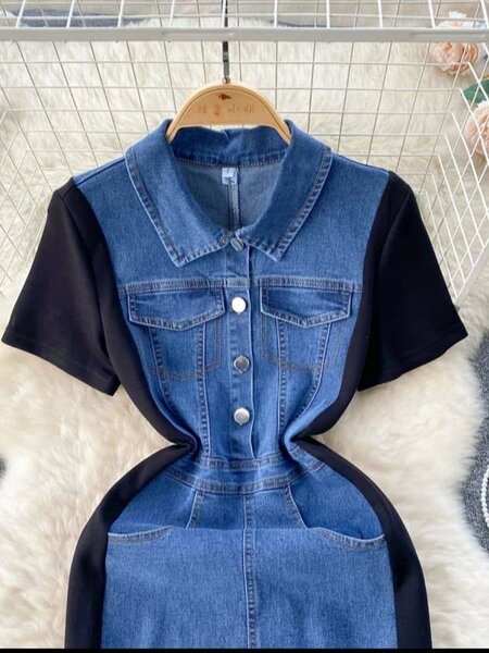 Chic robe jeans