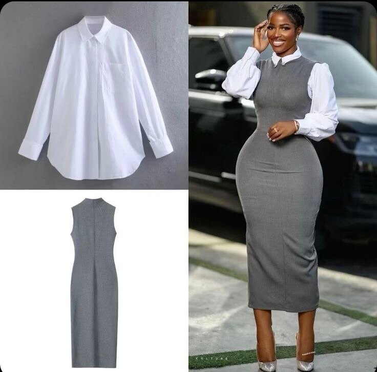 Robe - chemise / confectionnée