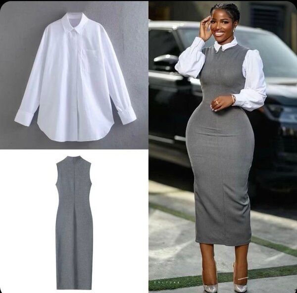 Robe - chemise / confectionnée