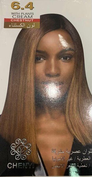 Teinture de cheveux marron