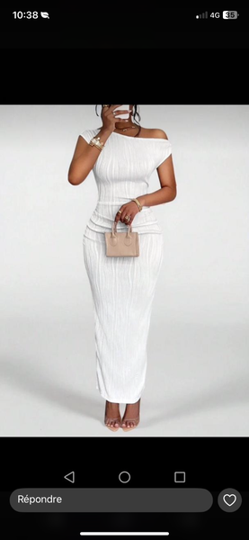 Robe Élégante Blanche Femme