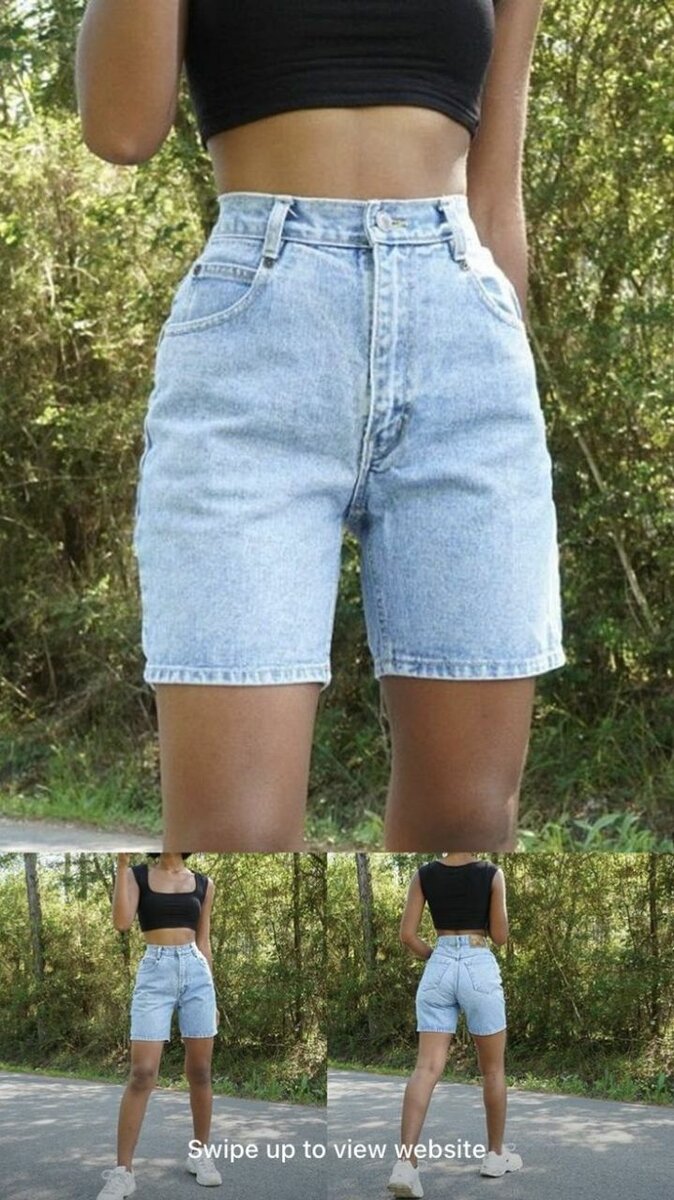 Shorts en jean taille haute