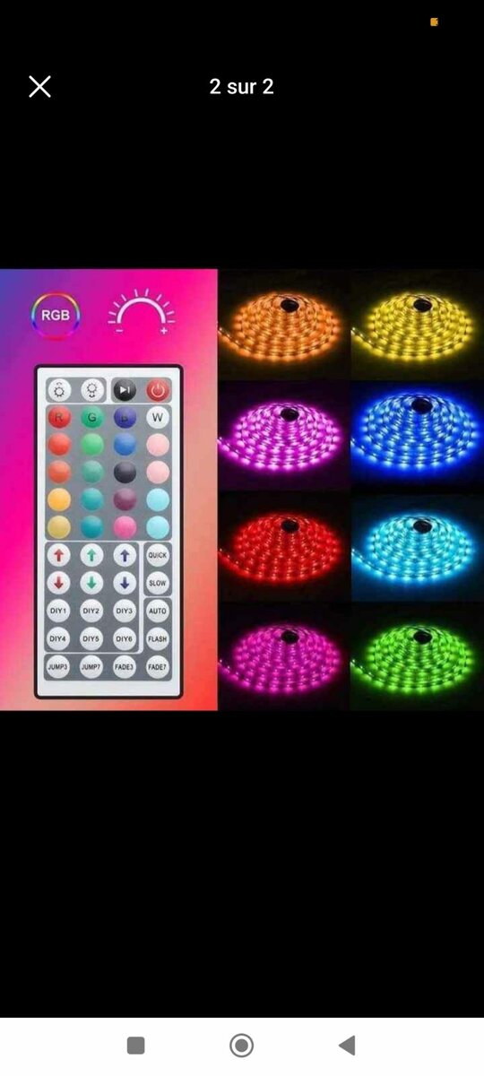 Bande lumineuse multicolore