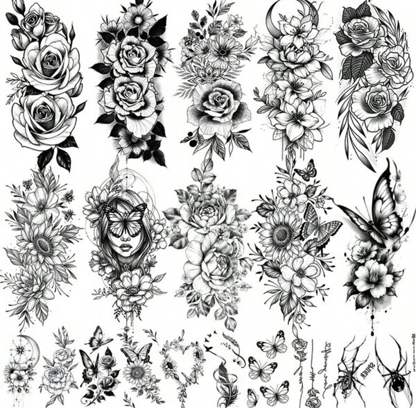 Tatouages Temporaires Floraux