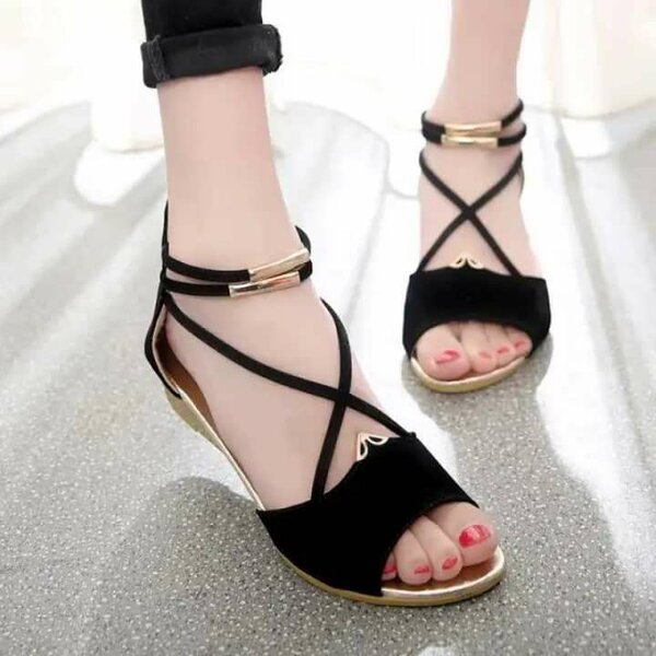 Sandales Noires Élégantes Femme