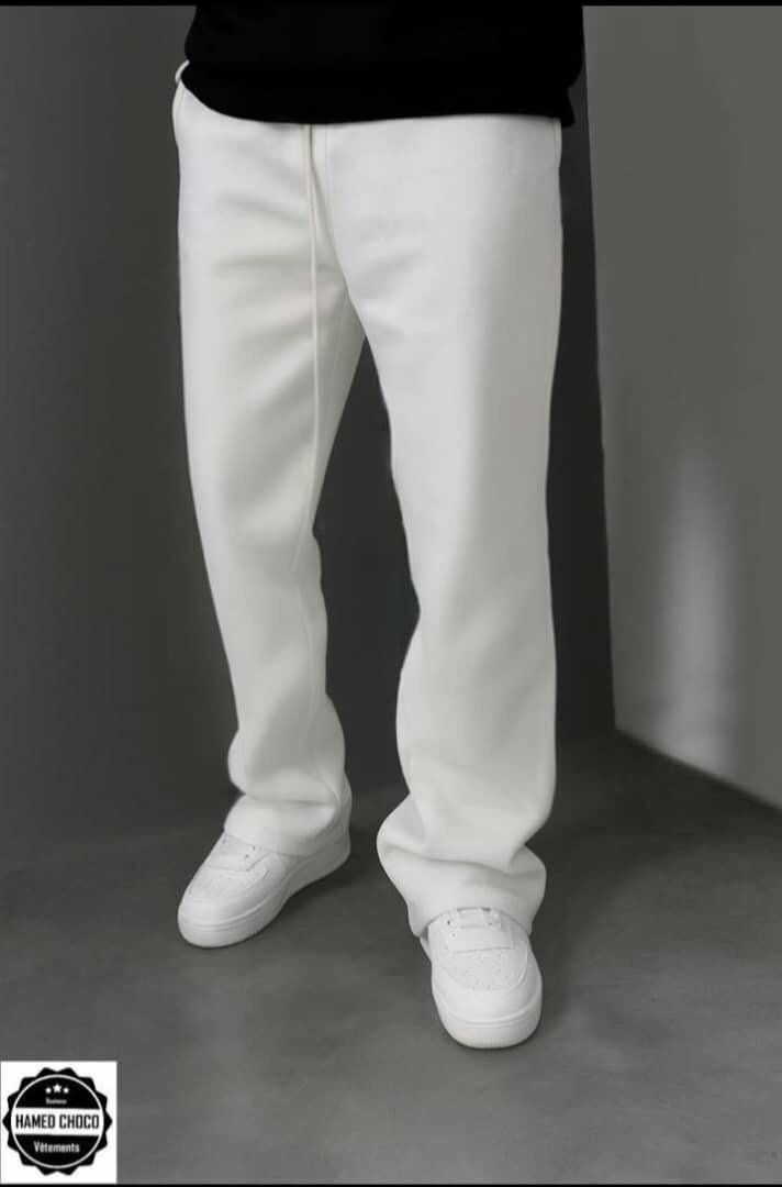 Pantalon blanc élégant homme