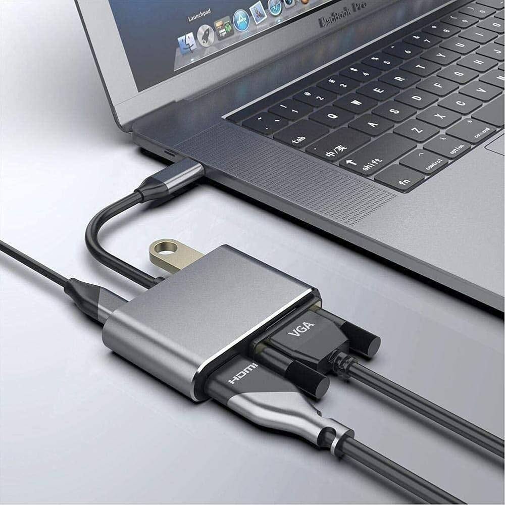 Support 4K USB-C to HUB PD HDTV+GA+USB