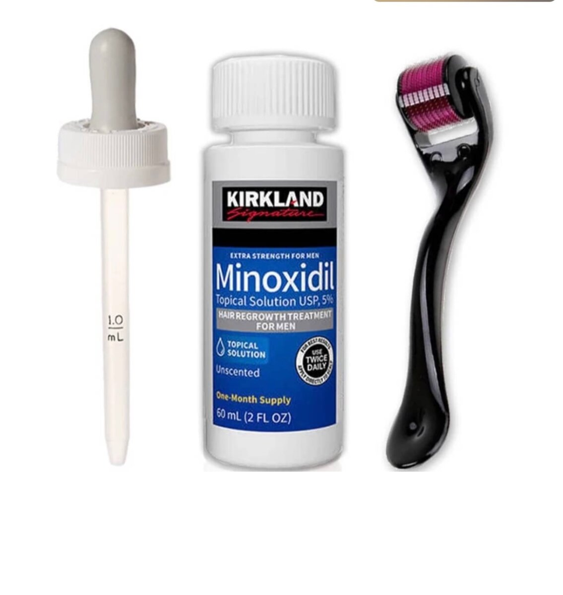 Kirkland minoxidil and derma roller