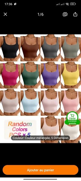 Lot de Brassières Colorées Femme