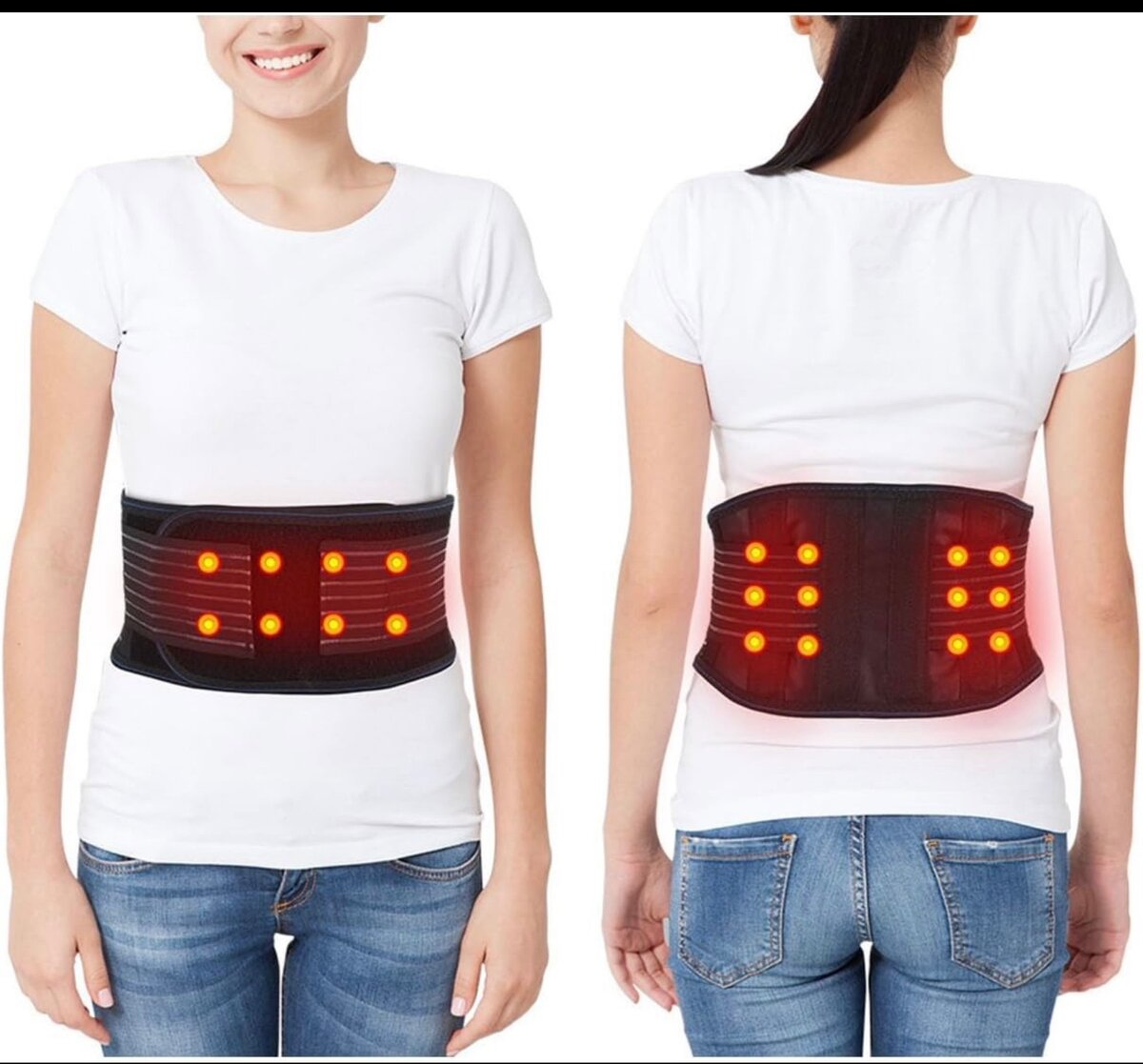 Attelle Lombaire Auto-chauffante 20 aimants Chaleur Abdomina