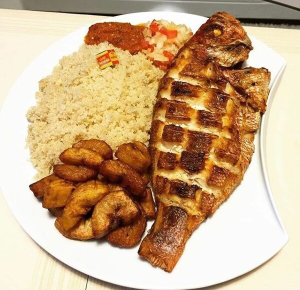 Assiette de poisson grillé savoureux