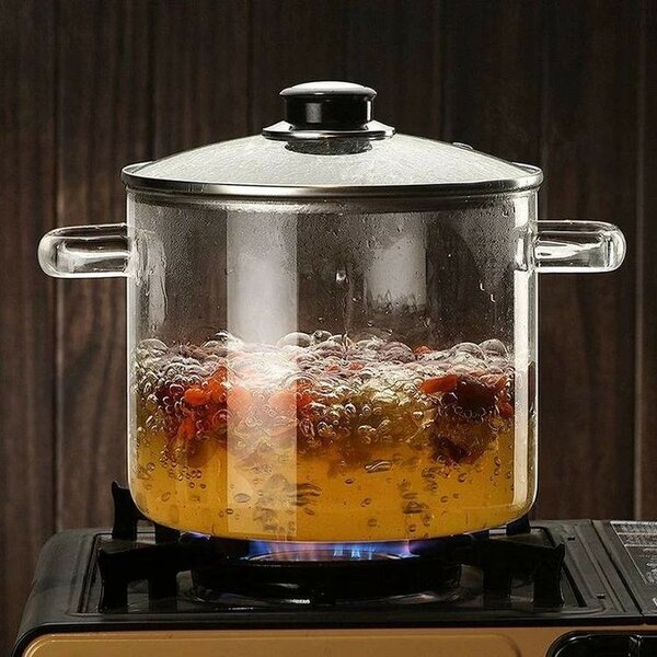 Glass cooking pot