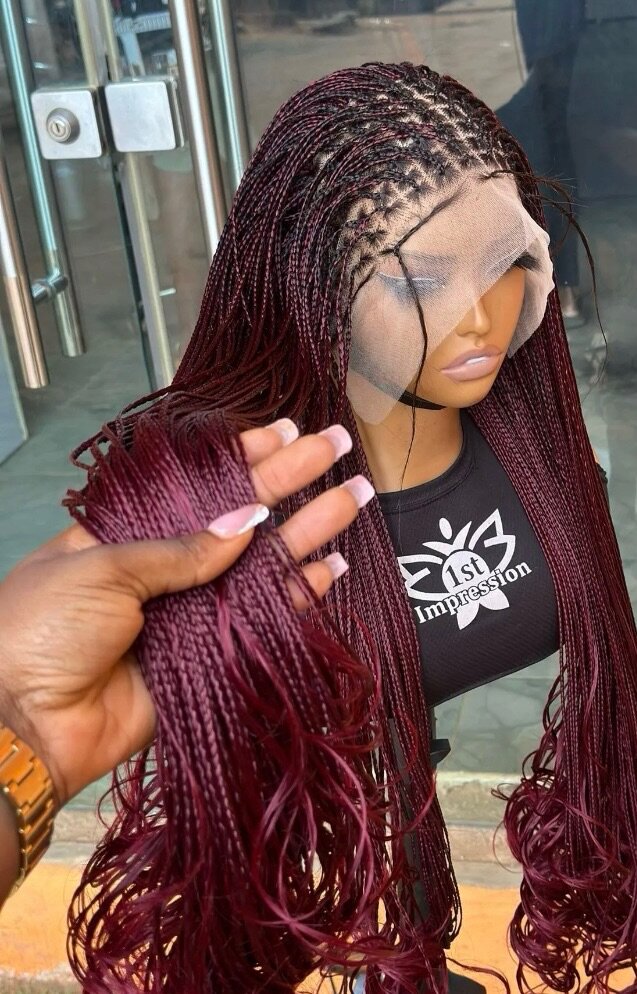 Spiral braids full lacewig