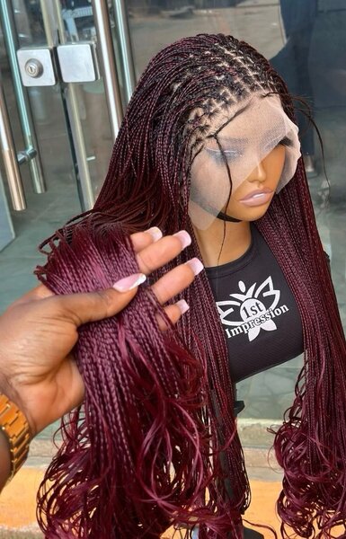 Spiral braids full lacewig